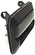 Front, Driver and Passenger Side Smooth Black Exterior Door Handle, Without Key Hole