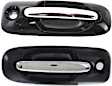 2007 Chrysler Town & Country - Front, Driver and Passenger Side Chrome Lever with Smooth Black Bezel Exterior Door Handle, With Key Hole