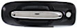2007 Chrysler Town & Country - Front, Driver and Passenger Side Chrome Lever with Smooth Black Bezel Exterior Door Handle, With Key Hole