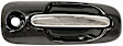 2007 Chrysler Town & Country - Front, Driver and Passenger Side Chrome Lever with Smooth Black Bezel Exterior Door Handle, With Key Hole