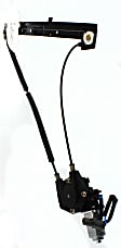 Front, Driver and Passenger Side Window Regulators, Power, With Motor