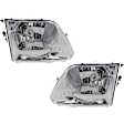 2000 Ford F-150 - Driver and Passenger Side Halogen Headlight, With bulb(s), Converts OE s to Lightning Style, OE Replacement