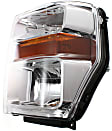 2009 Ford F-350 Super Duty - Driver and Passenger Side Headlights, with Bulbs, Halogen, Single Beam Headlights, Except Harley Davidson Model