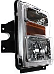 2009 Ford F-350 Super Duty - Driver and Passenger Side Headlights, with Bulbs, Halogen, Single Beam Headlights, Except Harley Davidson Model