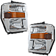 2009 Ford F-250 Super Duty - Driver and Passenger Side Halogen Headlight, With bulb(s), OE Replacement, CAPA Certified