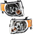 Driver and Passenger Side Halogen Headlight, With bulb(s), OE Replacement, CAPA Certified