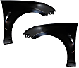 Front, Driver and Passenger Side Fenders, Without grille provision, CAPA CERTIFIED