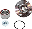 Front, Driver and Passenger Side Wheel Hub, 4 Lugs, With Bearing