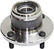 4-Wheel Set Front and Rear, Driver and Passenger Side Wheel Hubs, With Bearing, 4-Wheel ABS, For Models with Rear Disc Brake