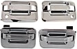 2009 Ford F-150 - Front and Rear, Driver and Passenger Side Chrome Exterior Door Handle, Front Driver and Passenger Side - With Key Hole; Rear Driver and Passenger Side - Without Key Hole, 4-Door, Extended Cab Pickup