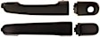 Front, Driver and Passenger Side Exterior Door Handles, Black, Front Driver Side - With Key Hole; Front Passenger Side or Rear Driver or Passenger Side - Without Key Hole