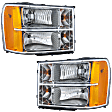 2007 GMC Sierra 2500 HD - Driver and Passenger Side Halogen Headlight, With bulb(s), New Body Style, OE Replacement