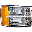 2007 GMC Sierra 2500 HD - Driver and Passenger Side Halogen Headlight, With bulb(s), New Body Style, OE Replacement