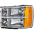 2007 GMC Sierra 2500 HD - Driver and Passenger Side Halogen Headlight, With bulb(s), New Body Style, OE Replacement