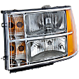 2007 GMC Sierra 2500 HD - Driver and Passenger Side Halogen Headlight, With bulb(s), New Body Style, OE Replacement