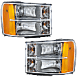 2012 GMC Sierra 1500 - Driver and Passenger Side Halogen Headlight, With bulb(s), OE Replacement, CAPA Certified
