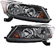 2012 Honda Accord - Driver and Passenger Side Halogen Headlight, With bulb(s), OE Replacement, Sedan, CAPA Certified