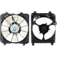 OE Replacement Radiator and A/C Condenser Fan Driver and Passenger Side, 1.8L, 4Cyl, Single fan