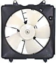OE Replacement Radiator and A/C Condenser Fan Driver and Passenger Side, 1.8L, 4Cyl, Single fan