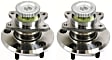 Rear, Driver and Passenger Side Wheel Hub, 5 Lugs, With Bearing