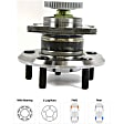 Rear, Driver and Passenger Side Wheel Hub, 5 Lugs, With Bearing