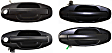 Front and Rear, Driver and Passenger Side Exterior Door Handles, Textured Black, Front Driver and Passenger Side - With Key Hole; Rear Driver and Passenger Side - Without Key Hole