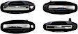 Front and Rear, Driver and Passenger Side Exterior Door Handles, Chrome Lever with Primed Bezel, Front Driver and Passenger Side - With Key Hole; Rear Driver and Passenger Side - Without Key Hole