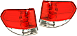 Driver and Passenger Side, Outer Tail Lights, without Bulb, Halogen, Mounts on Body