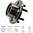 1999-2003 Dodge Durango - Front, Driver and Passenger Side Wheel Hub, 6 Lugs, With Bearing, RWD