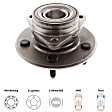 Front, Driver and Passenger Side Wheel Hub, 5 Lugs, With Bearing, 4WD