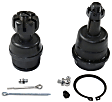 Front, Driver and Passenger Side, Upper and Lower Ball Joints, Non-Adjustable, Includes Nuts