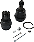 Front, Driver and Passenger Side, Upper and Lower Ball Joints, Non-Adjustable, Includes Nuts