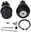 Front, Driver and Passenger Side, Upper and Lower Ball Joints, Non-Adjustable, Includes Nuts