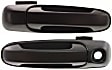 Front, Driver and Passenger Side Exterior Door Handles, Smooth Black, Driver Side - With Key Hole; Passenger Side - Without Key Hole