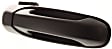 Front, Driver and Passenger Side Exterior Door Handles, Smooth Black, Driver Side - With Key Hole; Passenger Side - Without Key Hole