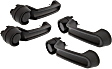 Front and Rear, Driver and Passenger Side Textured Black Exterior Door Handle, Without Key Hole