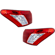 Driver and Passenger Side, Outer Tail Lights, without Bulb, Halogen, Mounted on Body