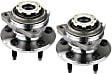 Front, Driver and Passenger Side Wheel Hub, 5 Lugs, With Bearing, 4WD