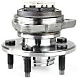 Front, Driver and Passenger Side Wheel Hub, 5 Lugs, With Bearing, 4WD
