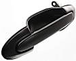 Rear, Driver and Passenger Side Smooth Black Exterior Door Handle, Without Key Hole