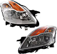 Driver and Passenger Side Headlights, with Bulbs, Halogen, Coupe