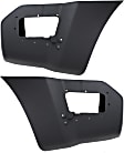 Rear, Driver and Passenger Side Bumper End, Textured Plastic