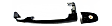 2008-2015 Scion xB - Front and Rear, Driver Side Smooth Black Exterior Door Handle, Front and Rear Driver Side - With Key Hole