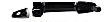 2008-2015 Scion xB - Front and Rear, Driver Side Smooth Black Exterior Door Handle, Front and Rear Driver Side - With Key Hole