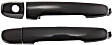 2002-2006 Toyota Camry - Front, Driver and Passenger Side Exterior Door Handles, Smooth Black, Driver Side - With Key Hole; Passenger Side - Without Key Hole