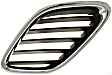 Driver and Passenger Side Grille Assemblies, Chrome Shell with Painted Black Insert, Grille