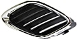 Driver and Passenger Side Grille Assemblies, Chrome Shell with Painted Black Insert, Grille