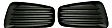 Fog Light Cover - Front, Driver and Passenger Side, Black