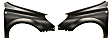 Front, Driver and Passenger Side Fenders, With turn signal light hole