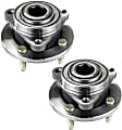 2-Wheel Set Front, Driver and Passenger Side Wheel Hubs, With Bearing, 4 Lugs, Non-ABS, FWD